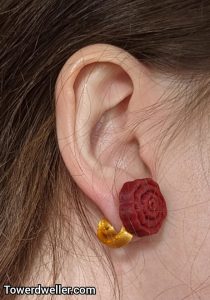 printable clip-on earring base on ear