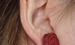 printable clip-on earring base on ear